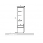 Refrigerated wall-site multideck Zoin Model Olimpo OI100PSVG-S Suitable for the display of beverages, milk, cold gastronomy Sliding doors Ventilated refrigeration built-in motor