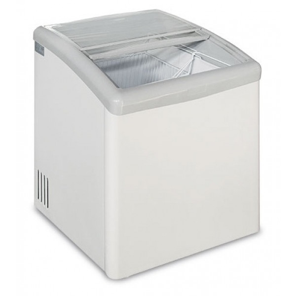 Static chest freezer with curved sliding glass lids Model FR158SLC