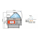 Refrigerated food counter Model MR95100VC Ventilated