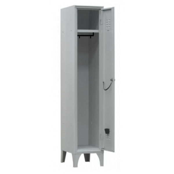 Traditional changing room locker FAS made of steel sheet Thickness 6/10 N.1 Compartment N.1 Hinged door Top shelf Umbrella holder Card holder Model H035K1801A