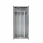 Changing room locker made of sheet plastic zinc IXP N.2 COMPARTMENTS N.2 overlapped hinged doors Model 69402