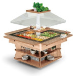 Refrigerated buffet island display Model OASI 4 M Static refrigeration Automatic defrosting Power W 600