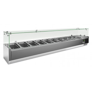 Refrigerated pizza display case stainless steel AISI 201 Model VRX2000330FG