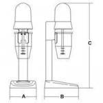 Milkshaker Model Sirio 2VV 2 glasses Countertop with speed variator