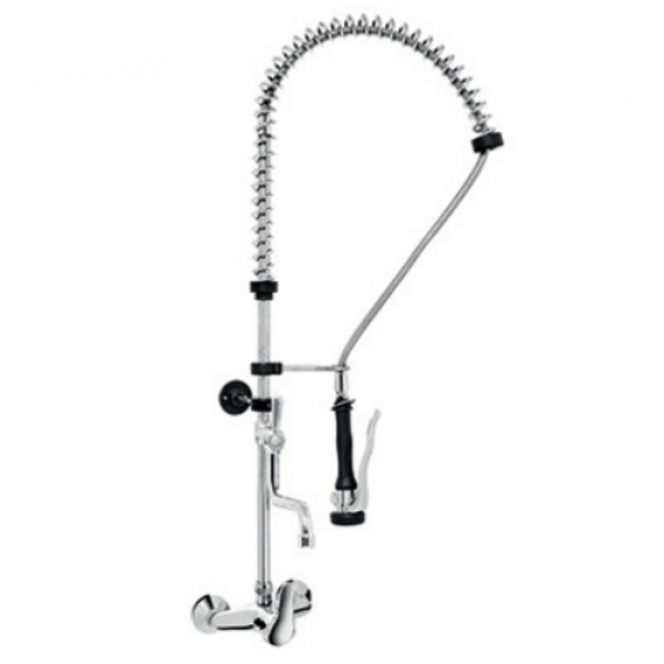 Two holes pre-rinse unit wall mounted - spout in the middle of the tube and shower MNL Model R0102010302
