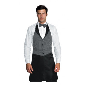 Unisex VICTOR apron 100% Polyester Black and pinstripe Model 037208