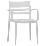 Stackable outdoor armchair TESR Polypropylene frame with fiberglass Model 1824-320A Various colors