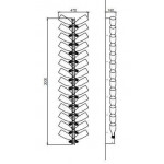 Neutral classic champagne bottles display Vertical wall design Bottles capacity 28 Transparent Model BOLLICINE 200