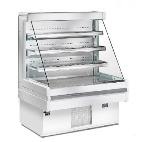 Refrigerated wall-site multideck for beverages and sandwiches Zoin Model Mandy MN120PSVG Self Service without front panel Ventilated refrigeration built-in motor
