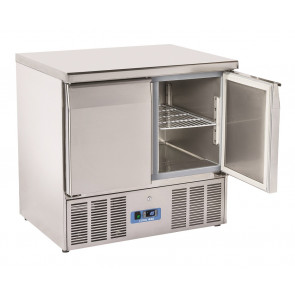 Refrigerated saladette GN1/1 with stainless steel top Model CRX90A Two doors Static refrigeration