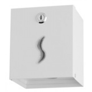 Interfold toilet tissue dispenser MDL white painted metal 250 sheets - Model PURA 105022