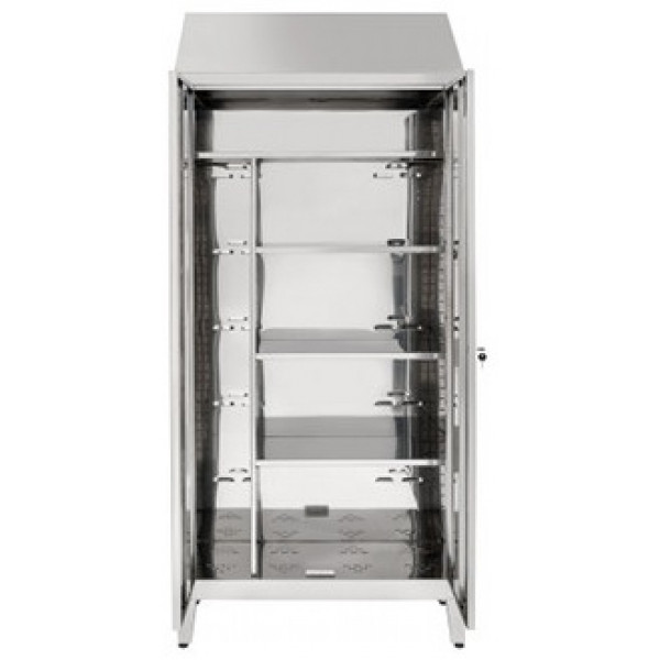 Brooms locker made of stainless steel 304 IXP n.2 hinged doors Model S5069602