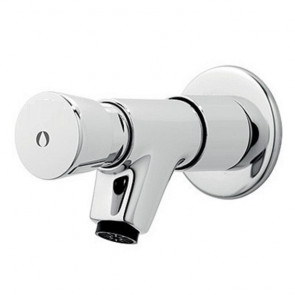 Wall mounted self closing tap with extension, flow time 8 ± 12 MNL Model ARES005