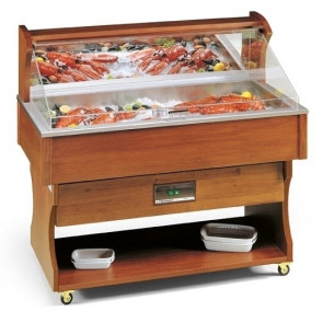 Multideck buffet display Model FISHING 4 for fish with built-in ice maker Power W 790