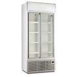 Ventilated refrigerated display 2 doors with backlight canopy KLI Mode CL90TCSLWHITE