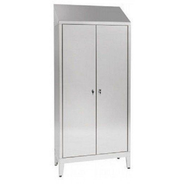 Changing room locker made of stainless steel 430 IXP N.2 COMPARTMENTS N.2 hinged doors Model S50694.02430