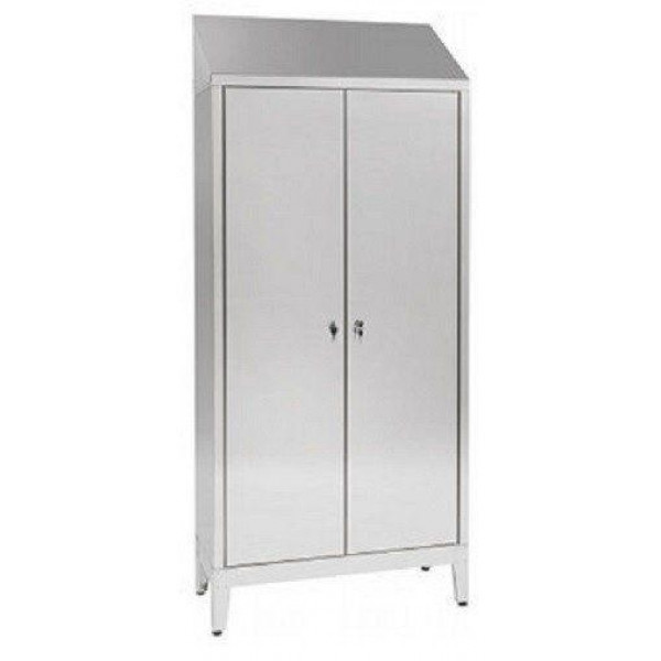 Changing room locker made of stainless steel 430 IXP N.2 COMPARTMENTS N.2 hinged doors Model S50694.02430