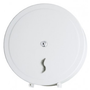 Maxi jumbo toilet roll dispenser ( 400 m) white painted metal  MDL - Model PURA 105008