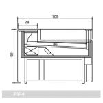 Refrigerated Food Bench Ideal for Cured Cheese and Deli Zoin Model Porthos PV150PSVG Self Service Ventilated Refrigeration Without Reserve Cell Built-in Group