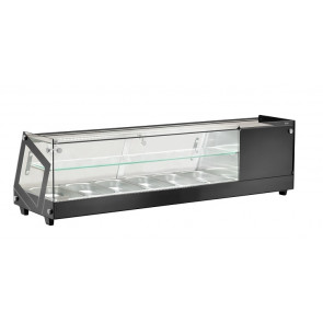 Refrigerated countertop tapas display Model AK613VTB Capacity 6xGN1/3 h 4,0 cm