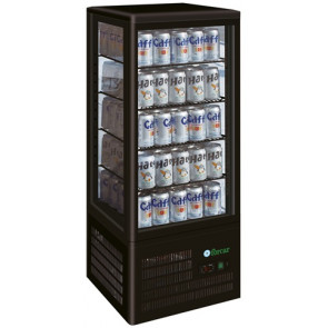 Countertop refrigerated drinks display Model G-TCBD98B 4 glass sides