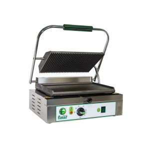 Electric cast iron panini grill Model PE35NL Lower surface Smooth