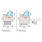 Refrigerated food counter Model M80125VD Ventilated Without storage