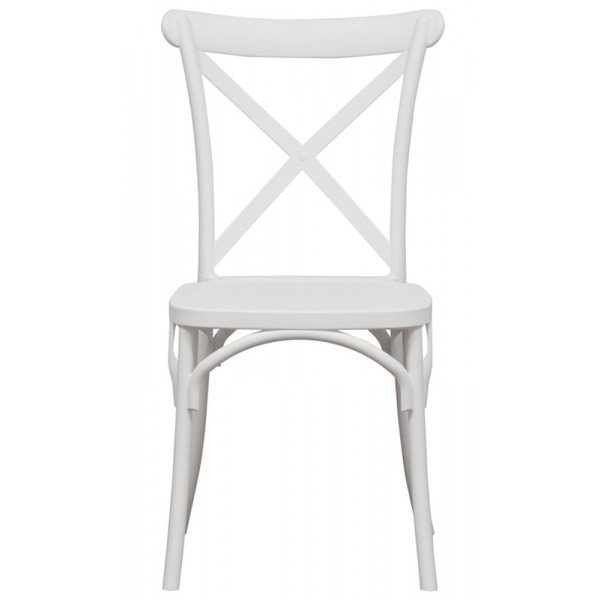 Stackable outdoor chair TESR Polypropylene frame Model 1483-A11 WHITE