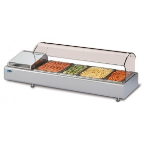 Refrigerated countertop display Model GASTROSERVICECOLD 1000SS Containers GN (all sizes GN H MAX. 10 cm)
