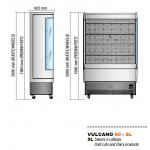 Refrigerated display for cold cuts and dairy products Model VULCANO60SL140