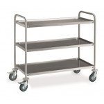 Stainless steel service trolley Model CR326 Three shelves
