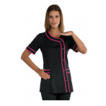 Woman Brasilia blouse SHORT SLEEVE 65% Polyester 35% Cotton BLACK Avaible in different sizes
