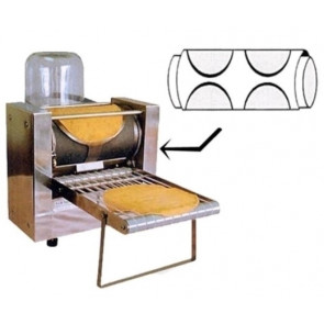 Automatic crepes machine SG N. 4 Cooking surface in cast iron Ø cm 15 Production da N. 700 crepes/h Model 4T 4X15