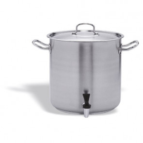 STAINLESS STEEL POT WITH STOPCOCK AND LID Modello 108-0