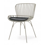 Outdoor chair TESR Powder coated metal frame, polypropylene shell with pad Model 440-P753