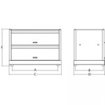 Heated countertop display Model CubeP2Hot Structure in transparent plexiglass and columns in anodised extruded aluminium