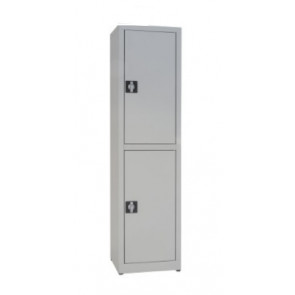 Changing room locker made of sheet plastic zinc IXP N 2 COMPARTMENTS N.2 overlapped hinged doors Model 6940850