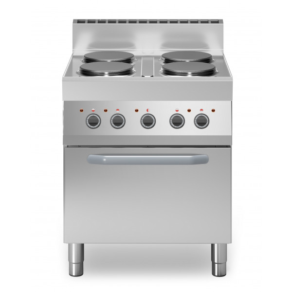Electric range 4 plates MDLR Ventilated electric oven with steel door Model F6570CFE