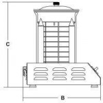 Hot Dog machine Model Y09 with 4 bread heating rods n. 4 Wurstel capacity n. 30