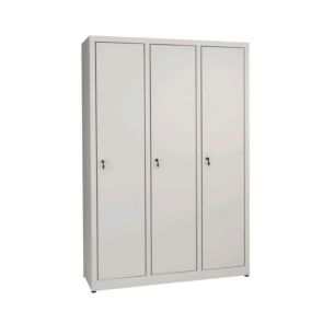 Changing room locker made of sheet plastic zinc IXP N 3 COMPARTMENTS N.3 overlapped hinged doors Model 69400