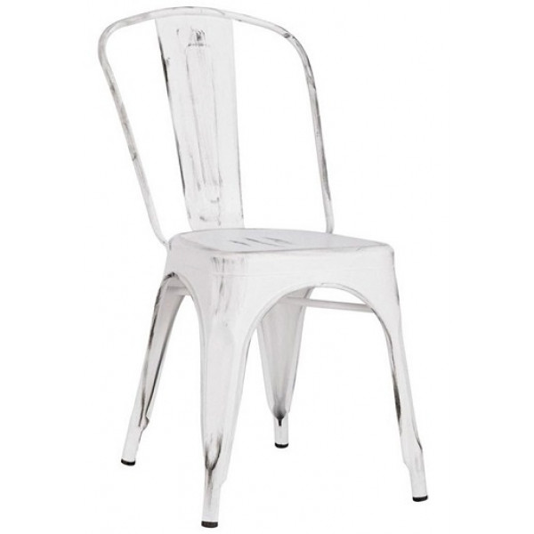 Stackable indoor chair TESR Powder coated metal frame Antique look Model 1100-M51