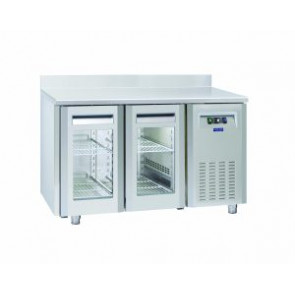 Tavolo predisposto per motore remoto Refrigerato Ventilato TROPICALIZZATO con  Porte autochidenti Modello QRG2200SG con alzatina