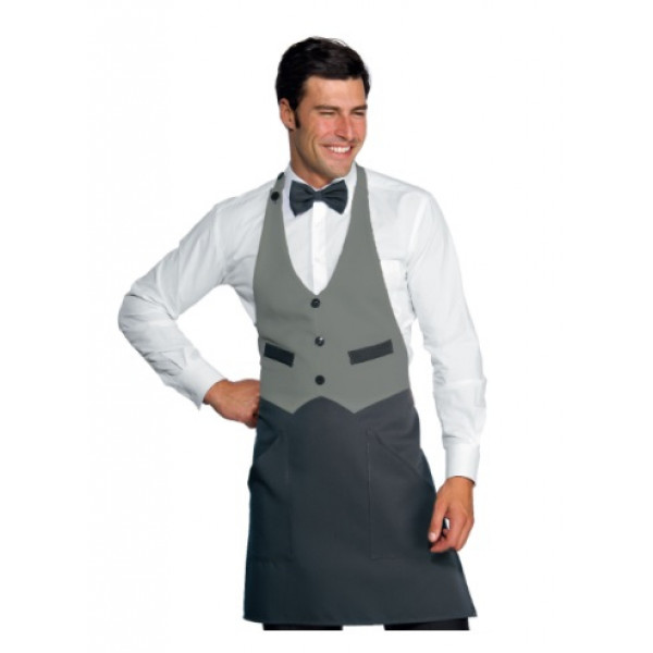 Unisex Garcon apron 100% Polyester Anthracite+grey Model 037087