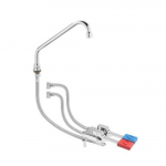 Kit foot operated mixer with double pedal and swinging "C" spout MNL Model ERMES003KIT