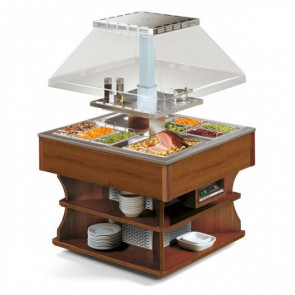 Hot buffet display island bain-marie Model OASI 4 M BM Power W 3600