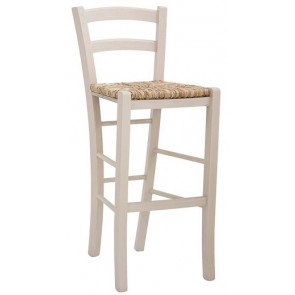 Indoor stool TESR Wood frame Straw seat Model 1038-G04