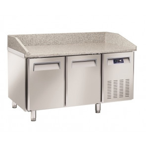 Ventilated Refrigerated Pizza Counter Model QZ20 suitable for trays 600x400 two self-locking doors