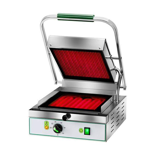 Electric glass ceramic panini grill Model PV27LR Lower surface Smooth Upper surface Striped Power 1700 Watt