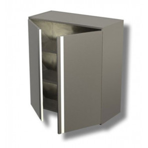 Hanging cabinet 1 hinged door stainless steel AISI 430 or 304 Model PAB04410