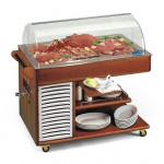 Refrigerated trolley display for fish or meat Model Murena Static refrigeration